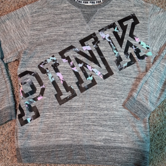 VS PINK Marble Watercolor Pullover Sweatshirt - Picture 5 of 7